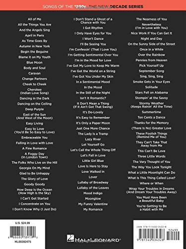 Songs of the 1930s The New Decade Series Easy Piano Songbook with Lyrics and Chords Classic Jazz Standards and Broadway Hits Piano Sheet Music for Beginners and Intermediate Players