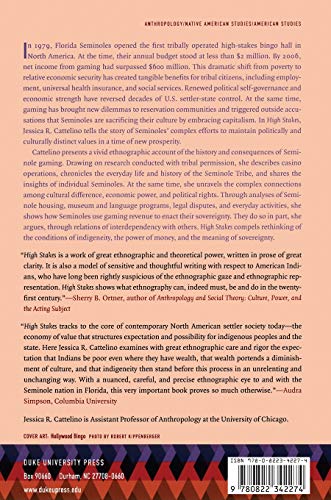 High Stakes: Florida Seminole Gaming and Sovereignty — back cover