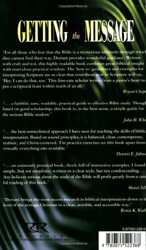 Getting the Message: A Plan for Interpreting and Applying the Bible — back cover