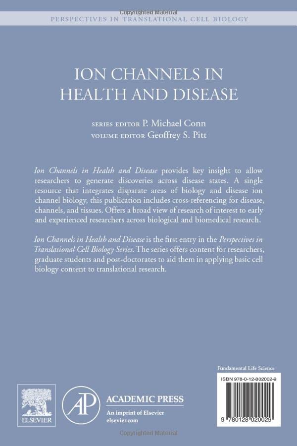 Ion Channels in Health and Disease (Perspectives in Translational Cell Biology)