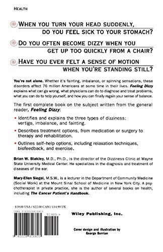 Feeling Dizzy: Understanding and Treating Vertigo, Dizziness, and Other Balance Disorders
