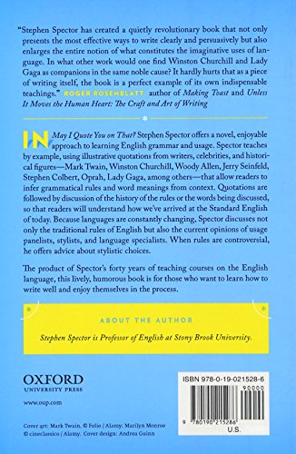 May I Quote You on That?: A Guide to Grammar and Usage