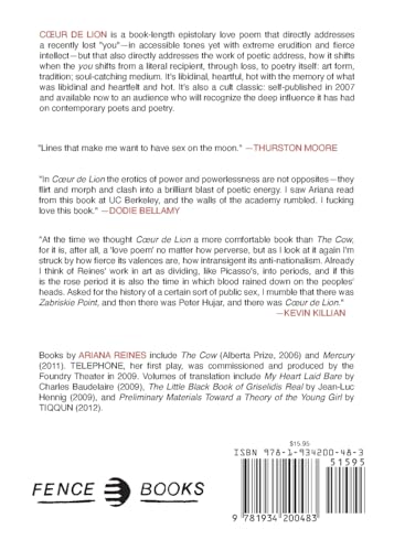 Coeur de Lion — back cover