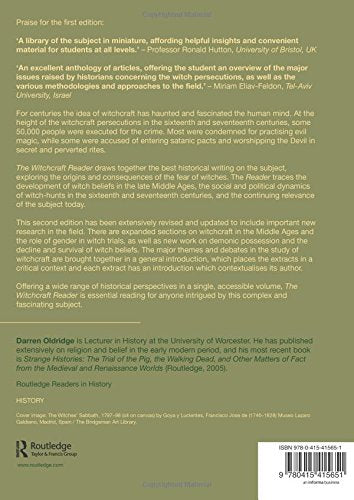 The Witchcraft Reader (Routledge Readers in History) by Oldr