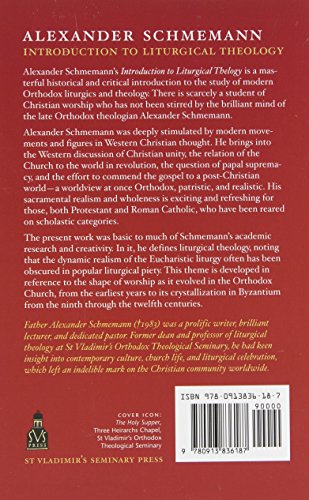 Introduction to Liturgical Theology — back cover