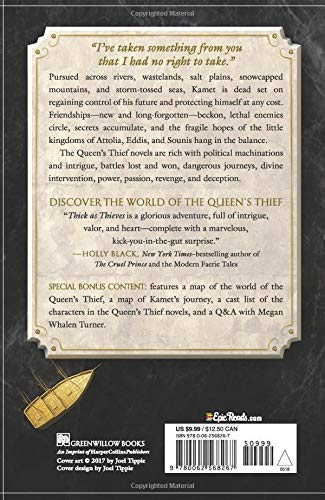Thick as Thieves (Queen's Thief, 5) — back cover