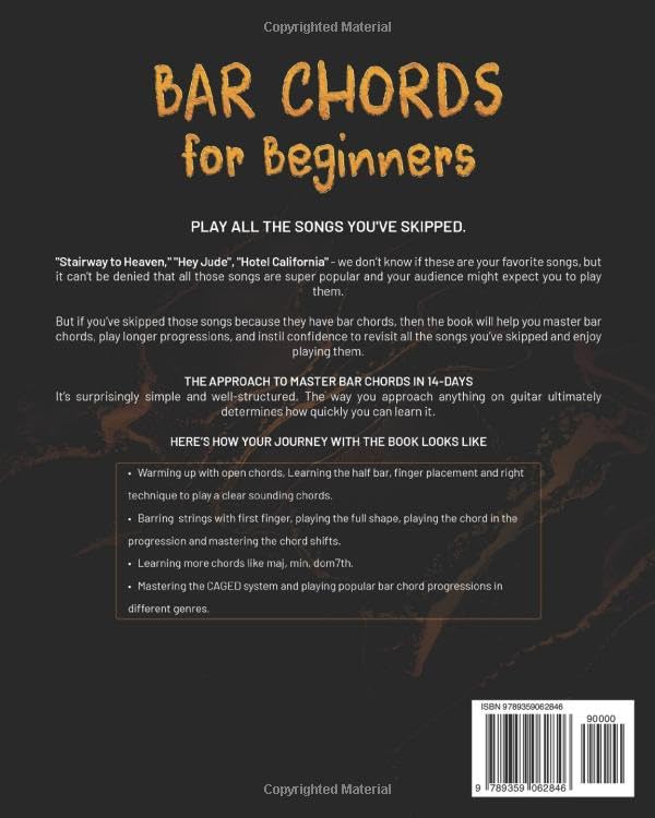 Bar Chords for Beginners: 14-Day Boot Camp to Overcome the Fear of Bar Chords, Play Clear-Sounding Chords and Conquer the Songs You Skipped