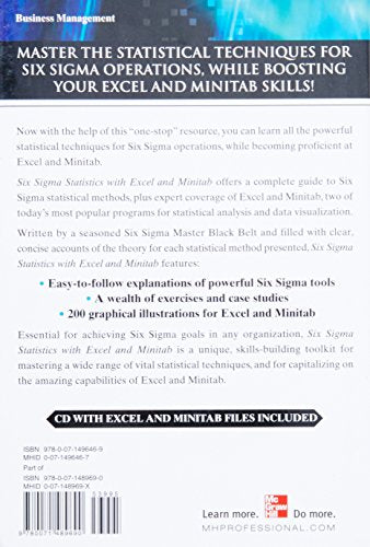 Six Sigma Statistics with EXCEL and MINITAB