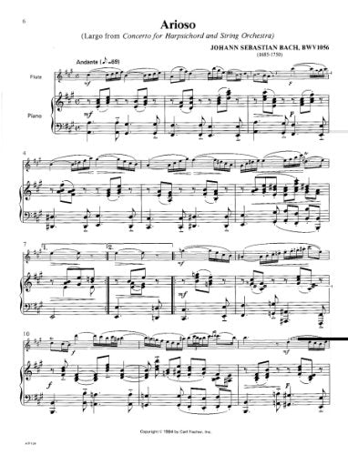 Solos for Flute: 36 Repertoire Pieces With Piano Accompaniment — back cover