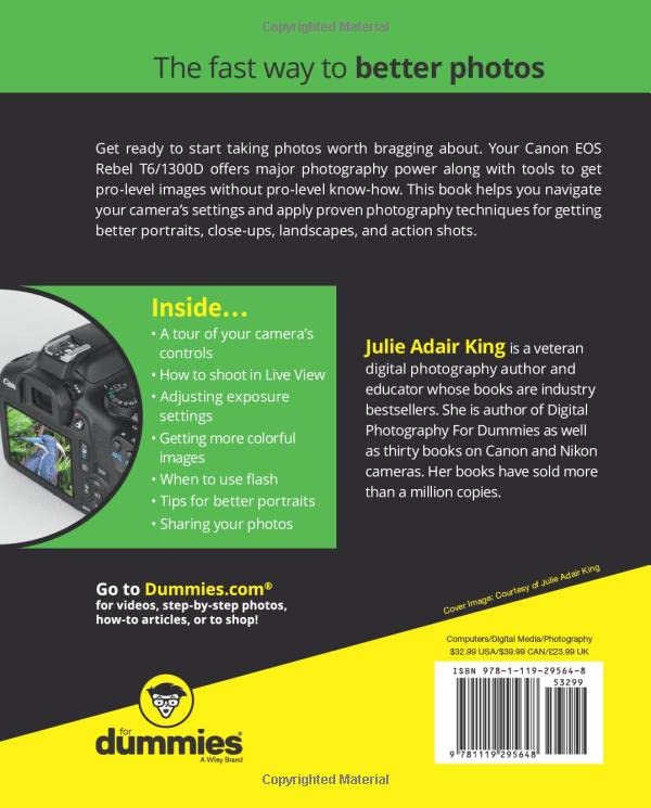 Canon EOS Rebel T6/1300D For Dummies (For Dummies (Lifestyle))