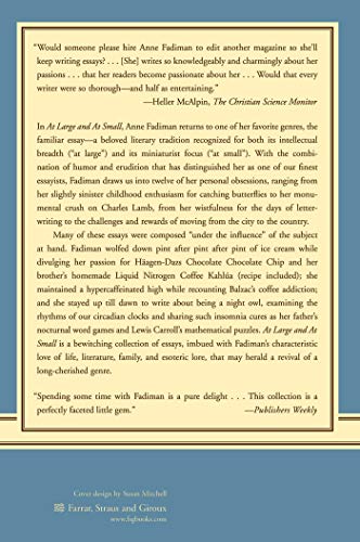 At Large and At Small: Familiar Essays