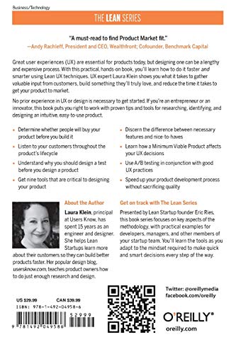 UX for Lean Startups: Faster, Smarter User Experience Research and Design