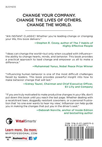 Influencer: The New Science of Leading Change, Second Editio