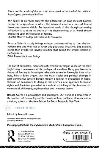 The Spoils of Freedom: Psychoanalysis and Feminism After the Fall of Socialism