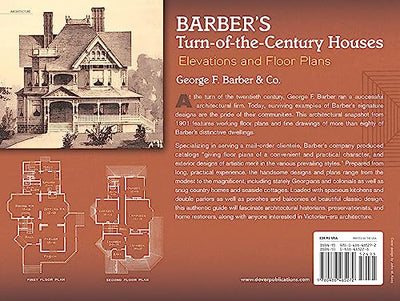 Barber's Turn-of-the-Century Houses: Elevations and Floor Plans (Dover Architecture)