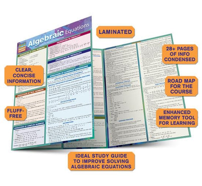 Algebraic Equations QuickStudy Laminated Reference Guide (QuickStudy Academic)