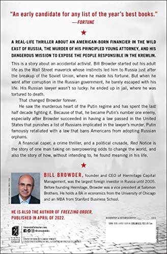 Red Notice: A True Story of High Finance, Murder, and One Man's Fight for Justice — back cover