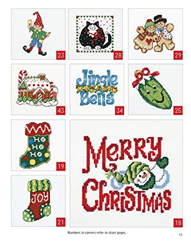 Leisure Arts XStitch Holiday OrnmntsGalorBk