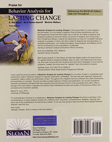 Behavior Analysis for Lasting Change, Third Edition