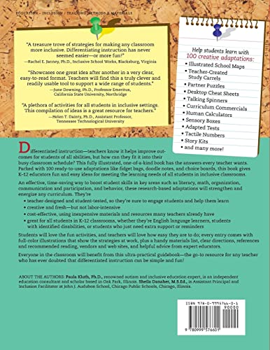 From Tutor Scripts to Talking Sticks: 100 Ways to Differentiate Instruction in K - 12 Classrooms