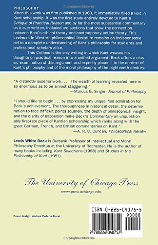 A Commentary on Kant's Critique of Practical Reason (Phoenix Books)