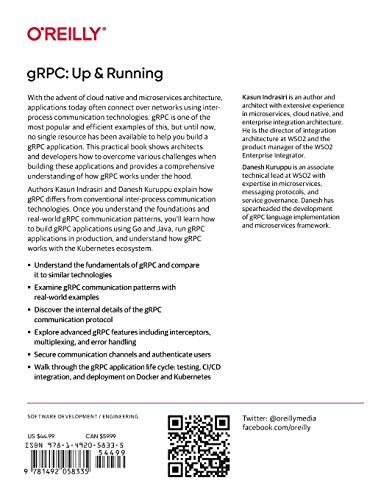 gRPC: Up and Running: Building Cloud Native Applications with Go and Java for Docker and Kubernetes