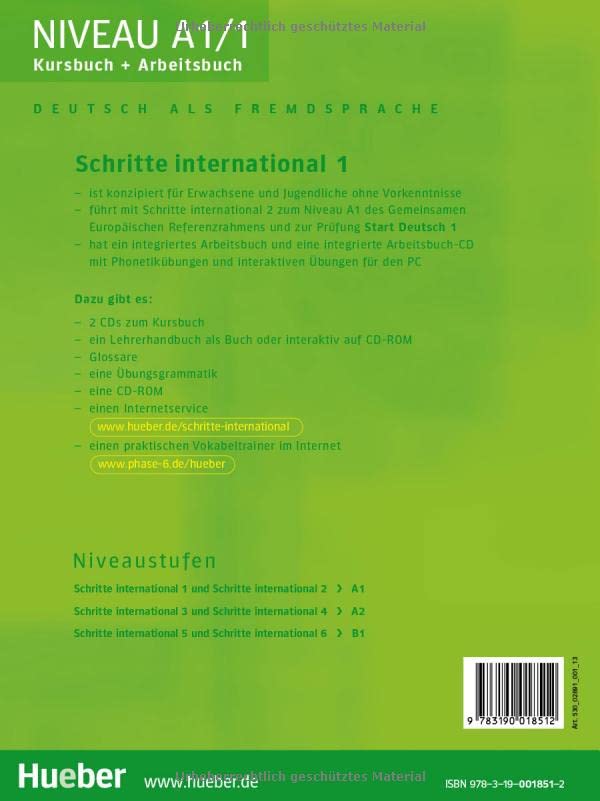 Schritte international 1. Kursbuch + Arbeitsbuch mit Audio-CD zum Arbeitsbuch und interaktiven bungen