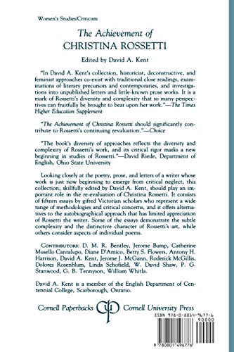 The Achievement of Christina Rossetti — back cover