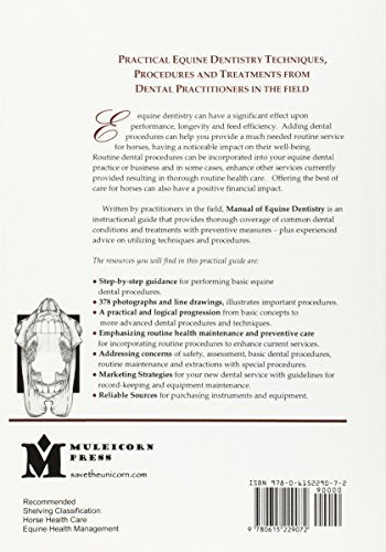 Manual of Equine Dentistry by Allen, Tom