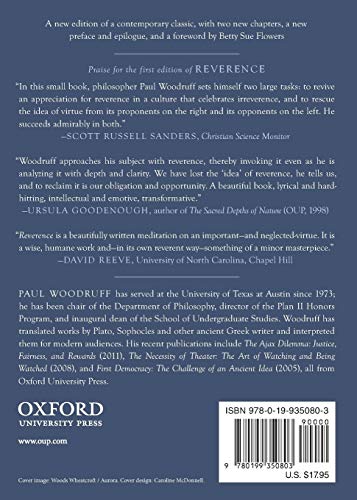 Reverence: Renewing a Forgotten Virtue by Woodruff, Paul