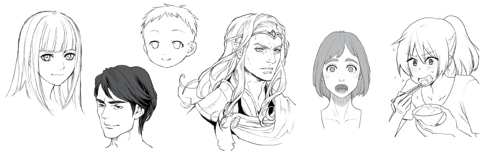 Drawing Anime Faces and Feelings: 800 facial expressions from joy to terror, anger, surprise, sadness and more