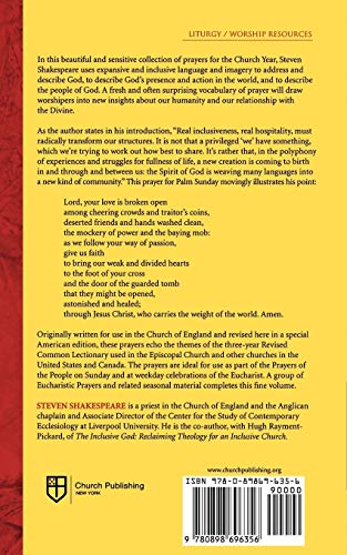 Prayers for an Inclusive Church — back cover