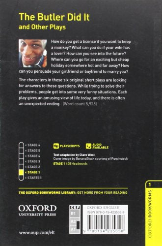 Oxford Bookworms Playscripts: The Butler Did It and Other Plays: Level 1: 400-Word Vocabulary (Oxford Bookworms Library: Stage 1)