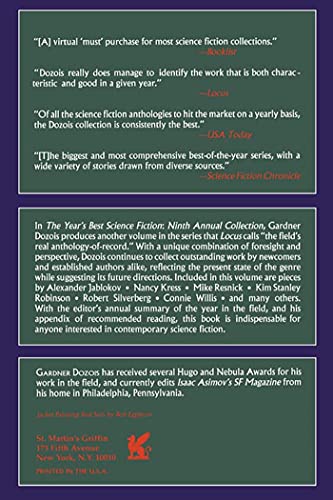The Year's Best Science Fiction: Ninth Annual Collection (Year's Best Science Fiction, 9)