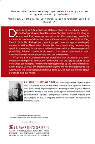 Why We Lie — back cover
