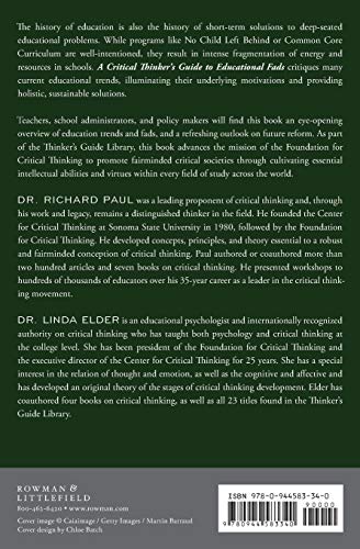 A Critical Thinker's Guide to Educational Fads: How to Get Beyond Educational Glitz and Glitter