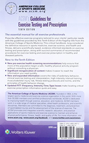 ACSM's Guidelines for Exercise Testing and Prescription (American College of Sports Medicine)