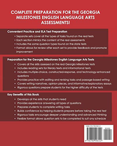 GEORGIA TEST PREP Georgia Milestones Test Practice English Language Arts Grade 5: Complete Preparation for the Georgia Milestones ELA Assessments