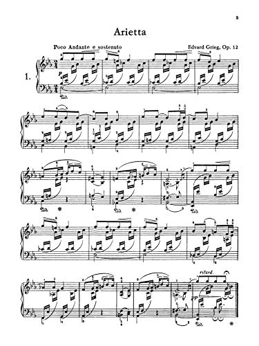 Grieg: Lyric Pieces for Piano Solo, Op.12 (Kalmus Edition)