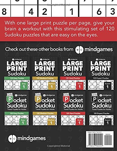 Mind Games Large Print Sudoku Puzzles for Adults - Hard Book 1