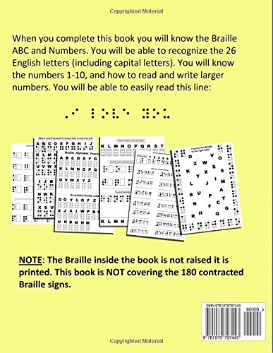 How To Read and Write Braille Alphabet Letters & Numbers - Grade 1: Step By Step PRINTED Braille Language Workbook For Beginners-Not Including Contracted Braille Signs