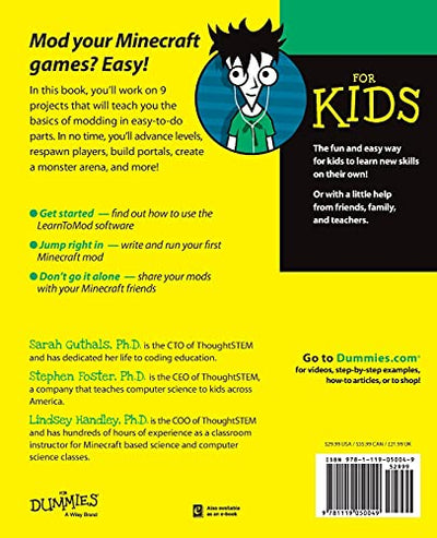 Minecraft Modding For Kids Fd (For Kids For Dummies) by Guth
