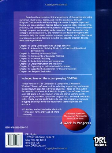 The ABA Program Companion: Organizing Quality Programs for Children With Autism and PDD