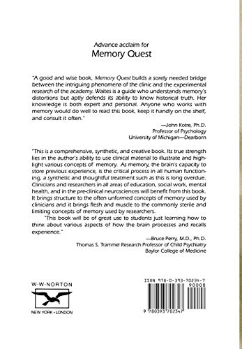 Memory Quest: Trauma and the Search for Personal History (Norton Professional Books (Hardcover))