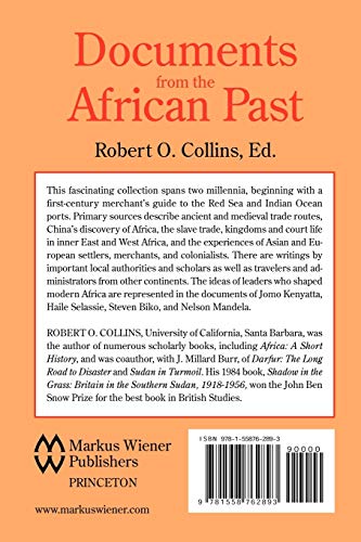 Documents from the African Past — back cover