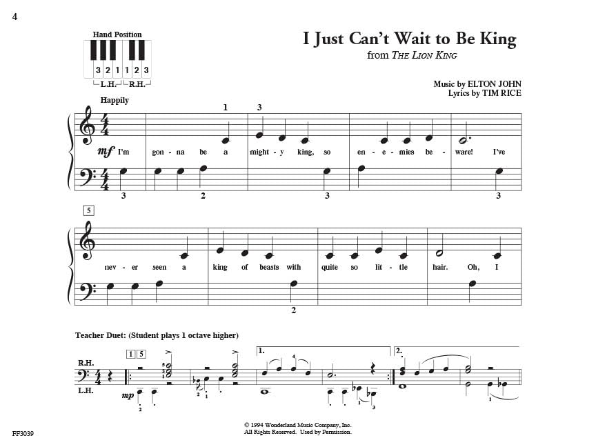 PreTime Piano Disney - Beginner Piano Songbook Easy Disney Sheet Music for Kids and Students Primer Level Arrangements from Frozen, The Lion King, Mary Poppins, Tangled, and More