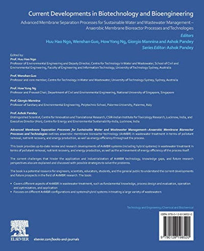 Current Developments in Biotechnology and Bioengineering: Advanced Membrane Separation Processes for Sustainable Water and Wastewater Management - ... Bioreactor Processes and Technologies