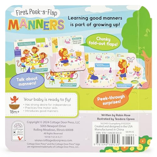 Manners - A Growing-Up Book: Board Book With Big Flaps, Ages 1 to 3 (First Peek-a-Flap: Growing Up)