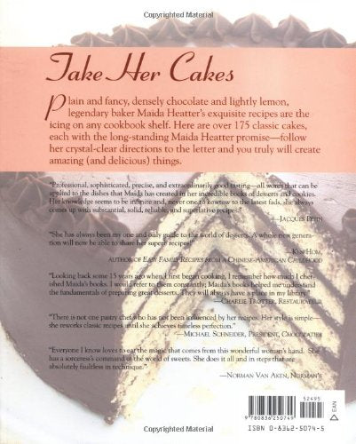 Maida Heatter's Cakes — back cover