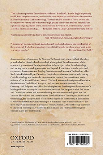 Ressourcement: A Movement for Renewal in Twentieth-Century Catholic Theology